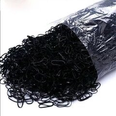 Plaukų gumelės juodos, 200 vnt kaina ir informacija | Plaukų aksesuarai | pigu.lt