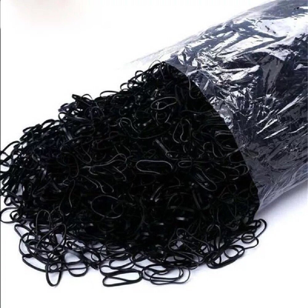 Plaukų gumelės juodos, 200 vnt цена и информация | Plaukų aksesuarai | pigu.lt