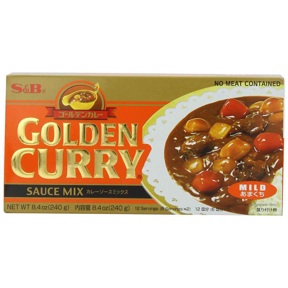 Neaštrus Golden curry padažas kubeliuose, 8 vnt, 220 g kaina ir informacija | Padažai | pigu.lt