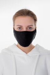 Двухслойная многоразовая маска для лица "Cotton ECO", чёрного цвета цена и информация | Первая помощь | pigu.lt
