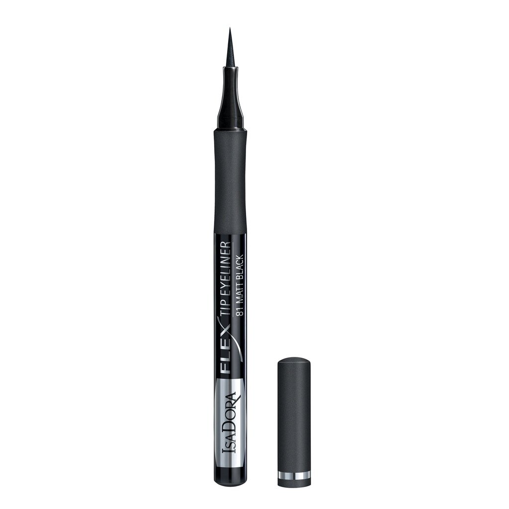 Akių kontūro plunksnelė IsaDora Flex Tip 1,2 ml, 81 Matt Black цена и информация | Akių šešėliai, pieštukai, blakstienų tušai, serumai | pigu.lt