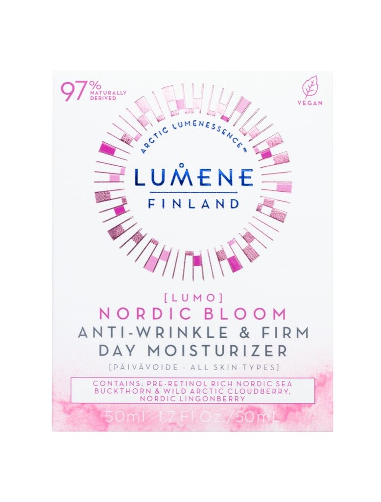 Standinamasis, drėkinamasis, dieninis veido kremas Lumene Nordic Bloom Anti-wrinkle & Firm 50 ml. цена и информация | Veido kremai | pigu.lt