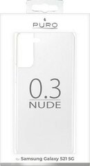 Puro 0.3 Nude dėklas skirtas Samsung Galaxy S21 kaina ir informacija | Telefono dėklai | pigu.lt