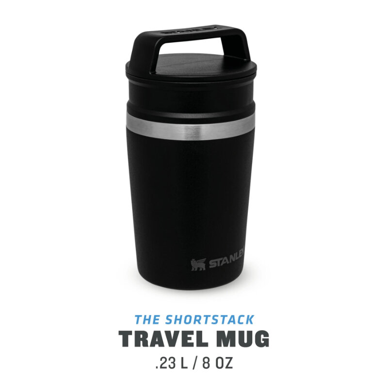 Stanley termo puodelis The Shortstack Travel Mug Adventure, 0.23 l, juodas kaina ir informacija | Termosai, termopuodeliai | pigu.lt