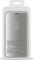 Etui Clear View Samsung S21+ silver kaina ir informacija | Telefono dėklai | pigu.lt