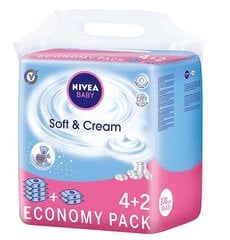 Nivea Baby Soft & Cream servetėlės ​​6 x 63 vnt kaina ir informacija | Nivea Virtuvės, buities, apyvokos prekės | pigu.lt