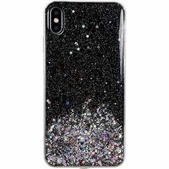 Dėklas telefonui Star Glitter Shining skirtas Xiaomi Mi 10T Lite, juodas kaina ir informacija | Telefono dėklai | pigu.lt