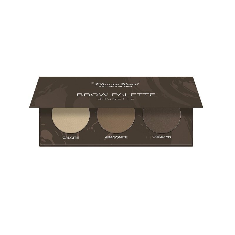 Antakių šešėlių paletė Pierre Rene Brow Palette 03 Brunette kaina ir informacija | Antakių dažai, pieštukai | pigu.lt