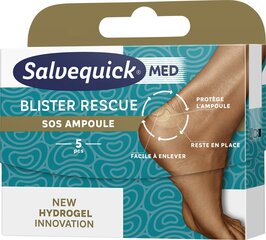 Pėdų nuospaudų pleistrai Salvequick Blister Rescue 360 Protective Care, 5 vnt kaina ir informacija | Pirmoji pagalba | pigu.lt