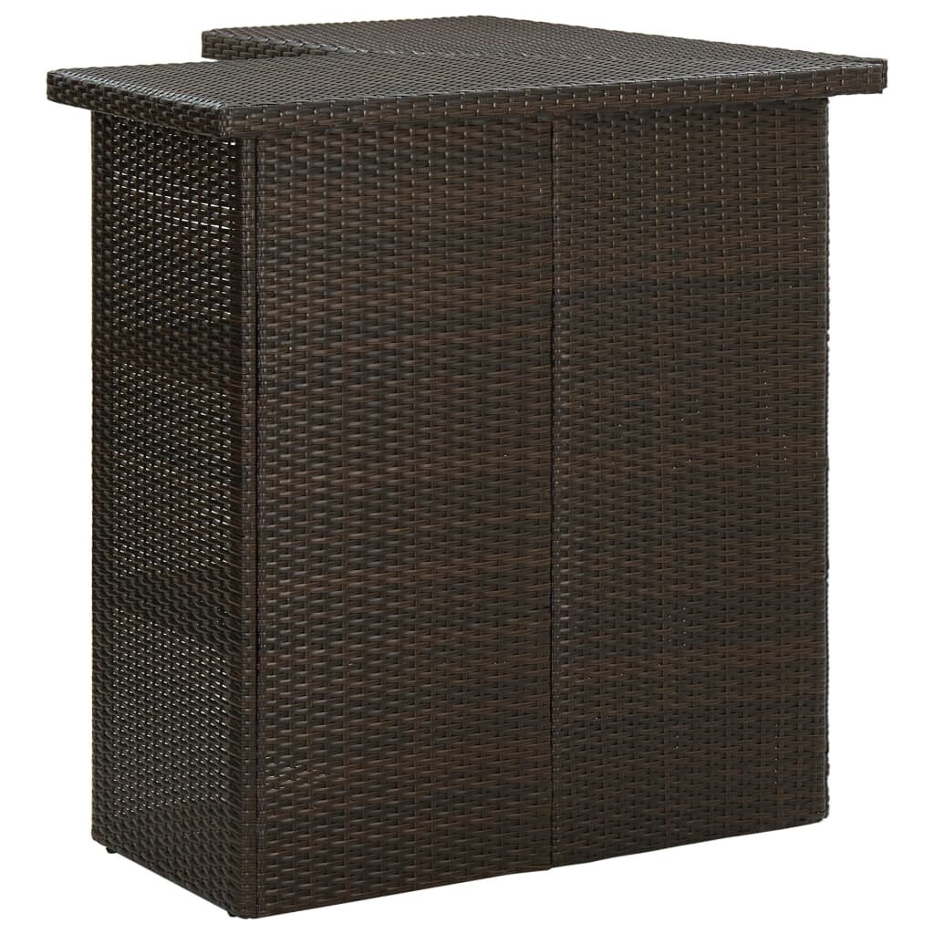 Kampinis baro staliukas, 100x50x105 cm, rudas kaina ir informacija | Virtuvės ir valgomojo stalai, staliukai | pigu.lt
