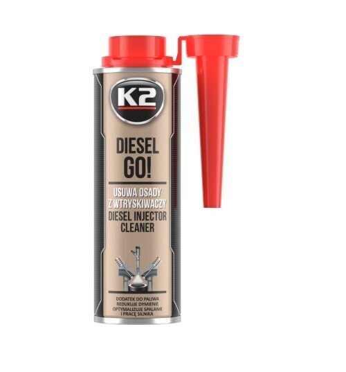 K2 Diesel Go! purkštukų valiklis, 250 ml цена и информация | Autochemija | pigu.lt