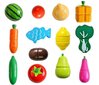 Vaikiškas žaislinis Medinių Pjaustomų Vaisių ir Daržovių Rinkinys su Dėže kaina ir informacija | Žaislai mergaitėms | pigu.lt