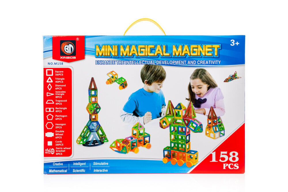 Magnetinis konstruktorius Mini Magical Magnet 158 detalių цена и информация | Konstruktoriai ir kaladėlės | pigu.lt