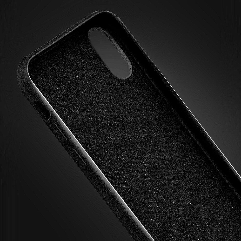 Telefono dėklas Forcell Silicone Lite, skirtas Xiaomi redmi Note 8 pro, juodas kaina ir informacija | Telefono dėklai | pigu.lt