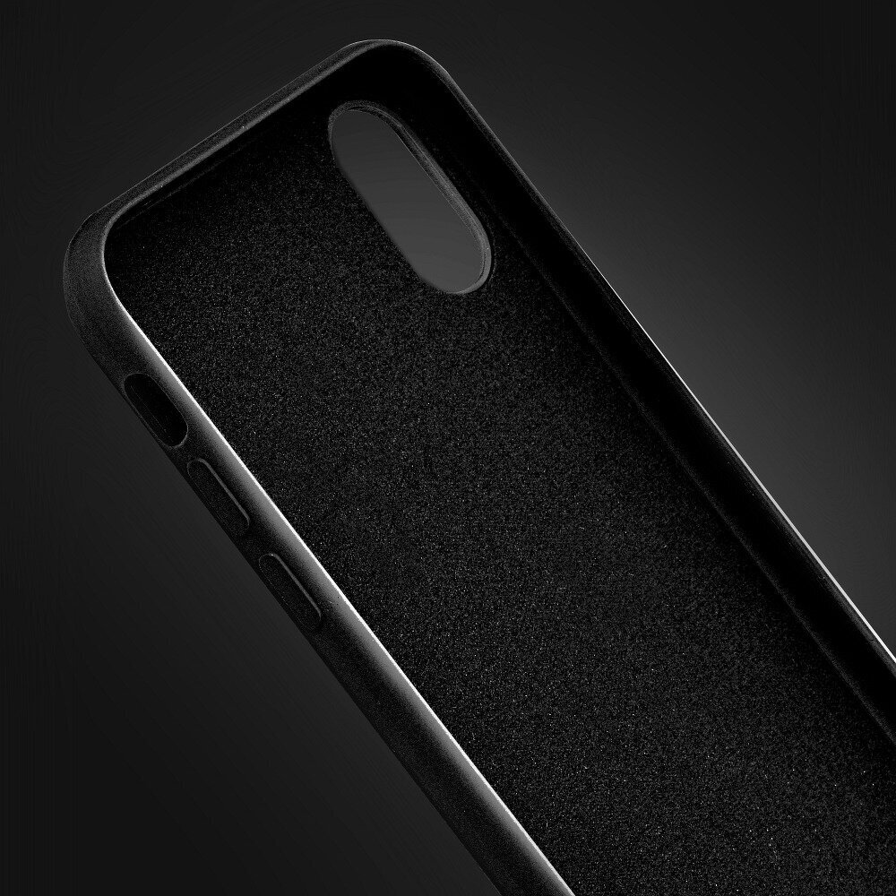 Telefono dėklas Forcell Silicone Lite, skirtas Iphone 12/12 pro, juodas kaina ir informacija | Telefono dėklai | pigu.lt