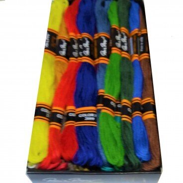 Medvilninių siuvinėjimo siūlų Muline RainBow® 24 natūralių spalvų po 8 m rinkinys kaina ir informacija | Siuvinėjimo priemonės | pigu.lt