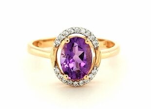 Золотое кольцо с камнями циркония цена и информация | Кольцо | pigu.lt