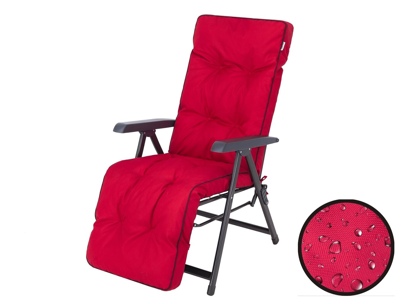 Kėdės pagalvė Hobbygarden Ilona Oxford, raudona kaina ir informacija | Pagalvės, užvalkalai, apsaugos | pigu.lt