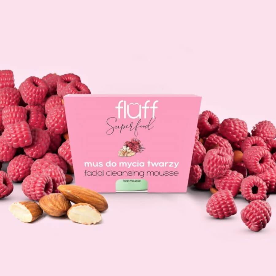 Valomosios veido putos Fluff Raspberries with Almonds 50 ml цена и информация | Veido prausikliai, valikliai | pigu.lt