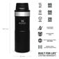 Stanley termo puodelis The Trigger-Action Travel Mug Classic, 0.35 l, juodas kaina ir informacija | Termosai, termopuodeliai | pigu.lt