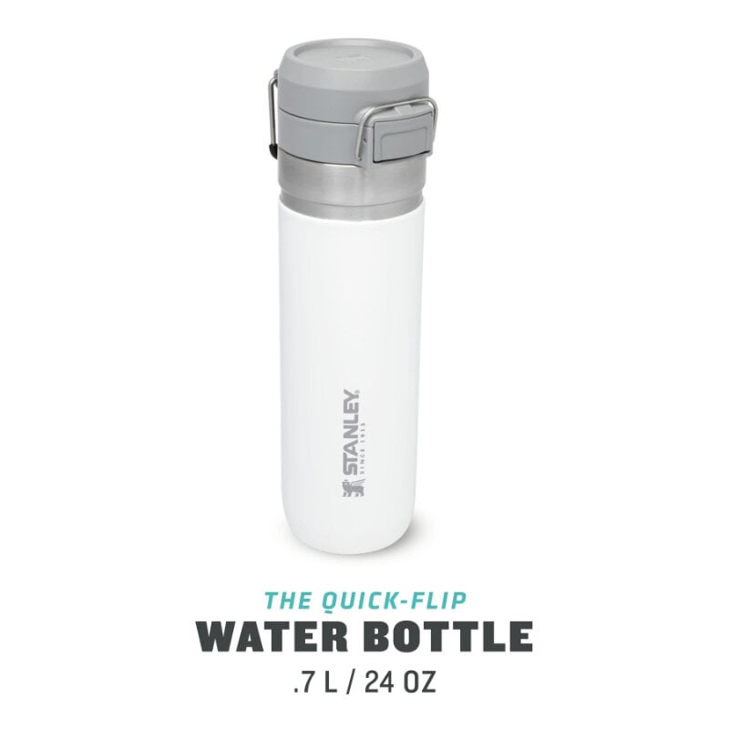 Stanley termo butelis The Quick Flip Water Bottle Go, 0.71 l, baltas kaina ir informacija | Termosai, termopuodeliai | pigu.lt