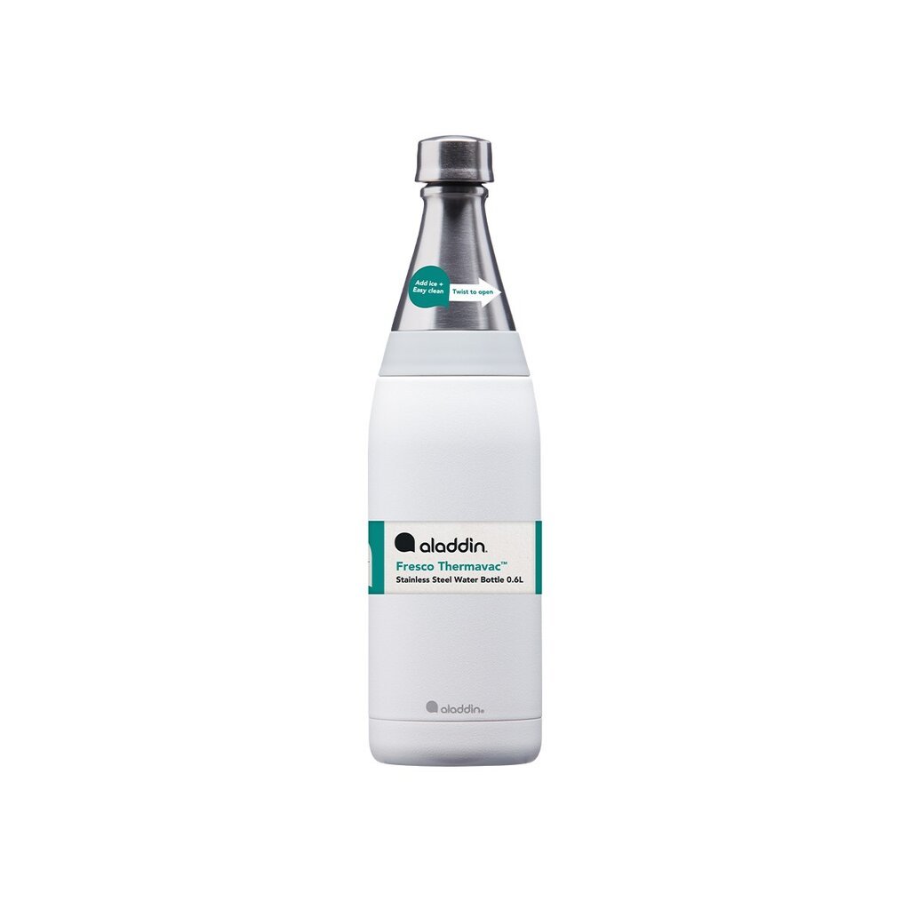 Gertuvė-termosas Aladdin Fresco Thermavac Water Bottle, 0.6 l, balta kaina ir informacija | Gertuvės | pigu.lt