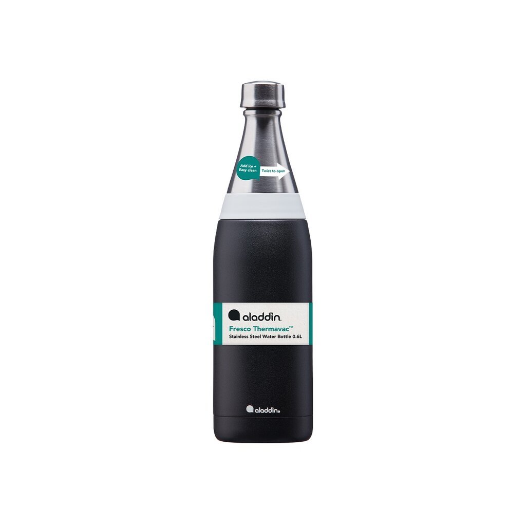 Gertuvė-termosas Aladdin Fresco Thermavac Water Bottle, 0.6 l, juoda цена и информация | Gertuvės | pigu.lt