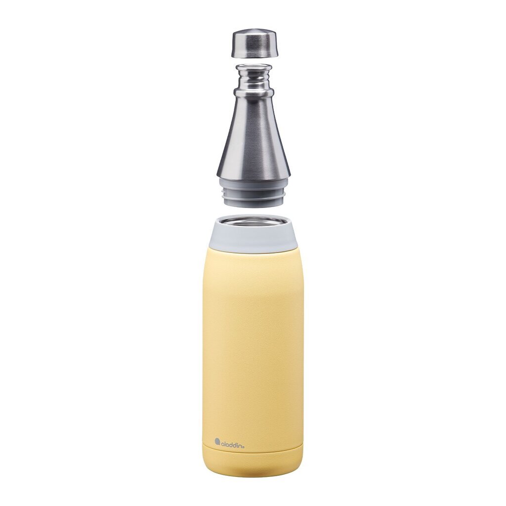 Gertuvė-termosas Aladdin Fresco Thermavac Water Bottle, 0.6 l, geltona kaina ir informacija | Gertuvės | pigu.lt