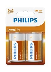 Philips Батарейка R20 1,5В (2 шт. цена и информация | Philips Сантехника, ремонт, вентиляция | pigu.lt