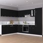 Virtuvės spintelė, 60x57x207 cm, juodos spalvos цена и информация | Virtuvinės spintelės | pigu.lt