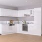Virtuvės spintelė, 60x57x207 cm, baltos spalvos цена и информация | Virtuvinės spintelės | pigu.lt