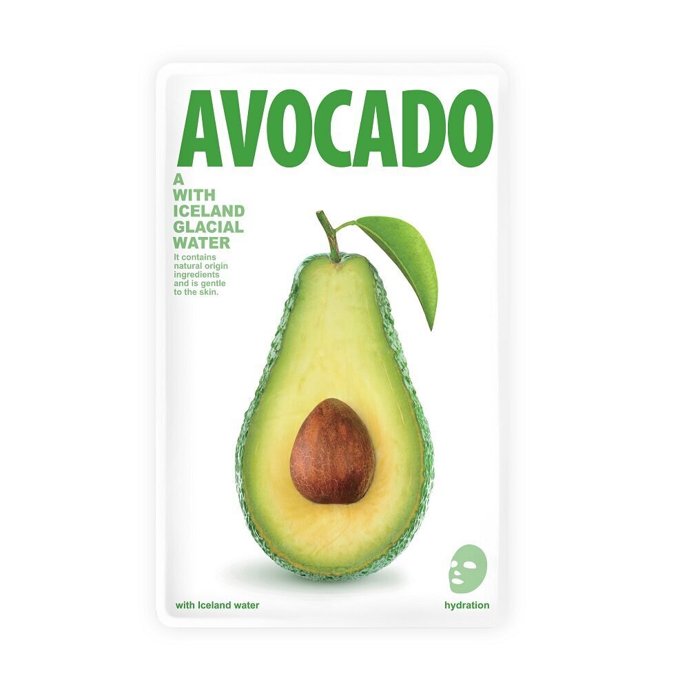 Lakštinė veido kaukė Blue Dot Avocado, 20 g kaina ir informacija | Veido kaukės, paakių kaukės | pigu.lt