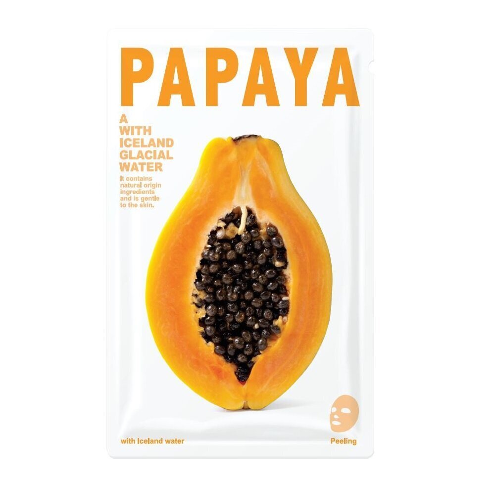 Lakštinė veido kaukė Blue Dot Papaya 20 g kaina ir informacija | Veido kaukės, paakių kaukės | pigu.lt