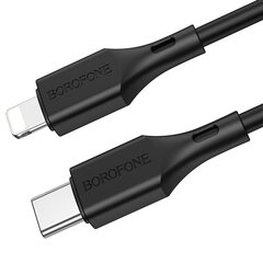 USB kabelis Borofone BX49 PD Type-C į Lightning 1.0m, juodas kaina ir informacija | Laidai telefonams | pigu.lt