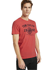 Tom Tailor marškinėliai vyrams 1008637.11042, raudoni kaina ir informacija | Vyriški marškinėliai | pigu.lt