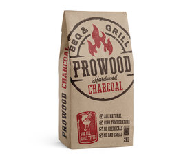 Medžio anglis ProWood, 2 kg kaina ir informacija | Medžio anglis, briketai, uždegimo priemonės | pigu.lt