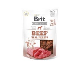 Brit Jerky Beef Real Fillets Snack лакомство для собак 80г цена и информация | Лакомства для собак | pigu.lt