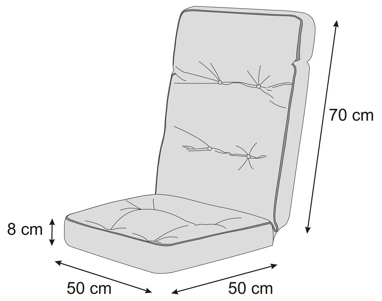 Pagalvė kėdei Lena Ekolen, šviesiai pilka kaina ir informacija | Pagalvės, užvalkalai, apsaugos | pigu.lt