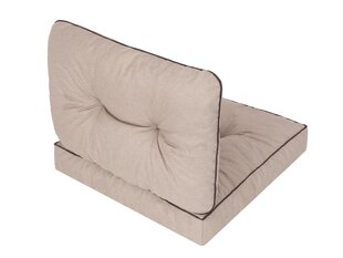Комплект подушек на стул Emma Tech 50 см, бежевый цена и информация | Подушки, наволочки, чехлы | pigu.lt
