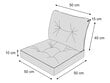 Pagalvių komplektas kėdei Emma Tech 50 cm, smėlio spalvos kaina ir informacija | Pagalvės, užvalkalai, apsaugos | pigu.lt