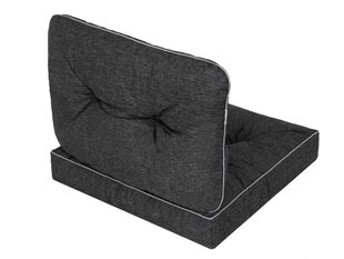 Pagalvių komplektas kėdei Emma Tech 50 cm, juodas kaina ir informacija | Pagalvės, užvalkalai, apsaugos | pigu.lt