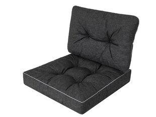 Pagalvių komplektas kėdei Emma Tech 50 cm, juodas kaina ir informacija | Pagalvės, užvalkalai, apsaugos | pigu.lt