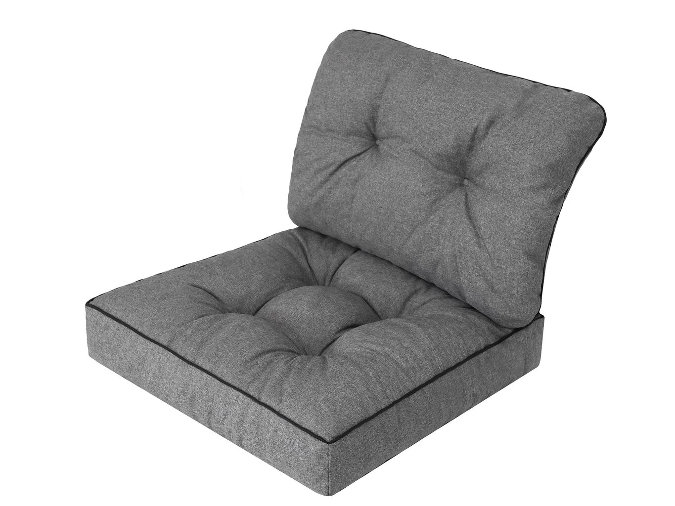 Pagalvių komplektas kėdei Emma Tech 50 cm, pilkas kaina ir informacija | Pagalvės, užvalkalai, apsaugos | pigu.lt