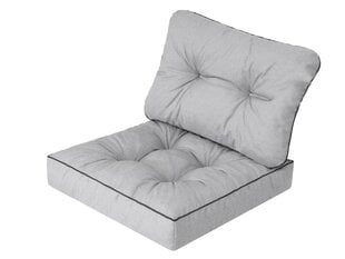 Pagalvių komplektas kėdei Emma Tech 50 cm, šviesiai pilkas kaina ir informacija | Pagalvės, užvalkalai, apsaugos | pigu.lt
