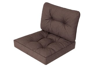 Комплект подушек на стул Emma Tech 60 см, коричневый цена и информация | Подушки, наволочки, чехлы | pigu.lt