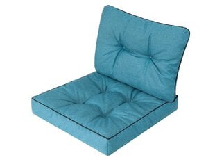 Pagalvių komplektas kėdei Emma Tech 60 cm, šviesiai mėlynas kaina ir informacija | Pagalvės, užvalkalai, apsaugos | pigu.lt
