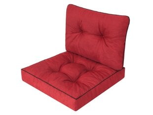 Pagalvių komplektas kėdei Emma Tech 70 cm, raudonas kaina ir informacija | Pagalvės, užvalkalai, apsaugos | pigu.lt