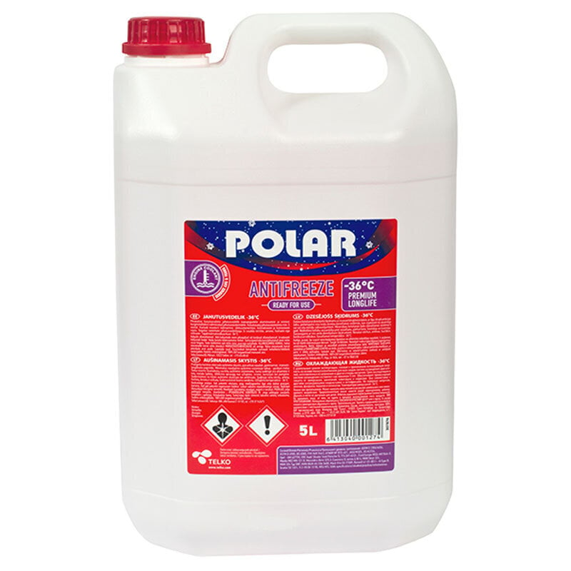 Aušinimo skystis Polar Premium Long Life, 5l kaina ir informacija | Langų ir aušinimo skysčiai | pigu.lt