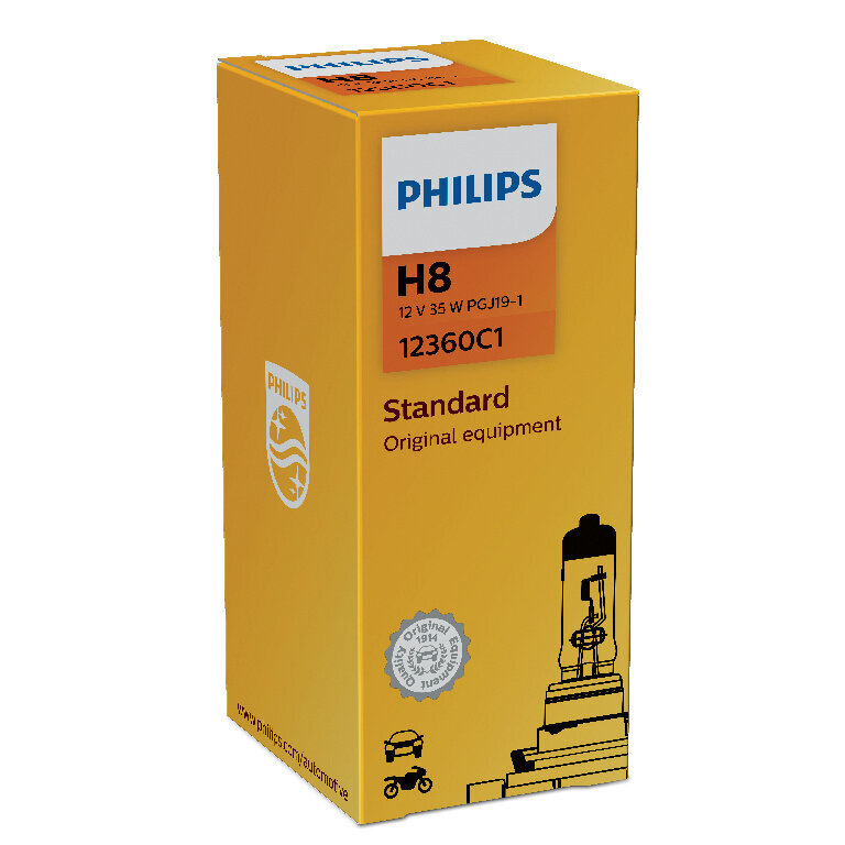 Automobilinė lemputė Philips H8 12V 35W PGJ19-1 цена и информация | Automobilių lemputės | pigu.lt