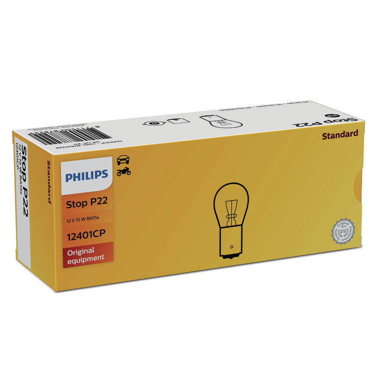 Automobilinė lemputė Philips 12V P22 15W BA15s цена и информация | Automobilių lemputės | pigu.lt